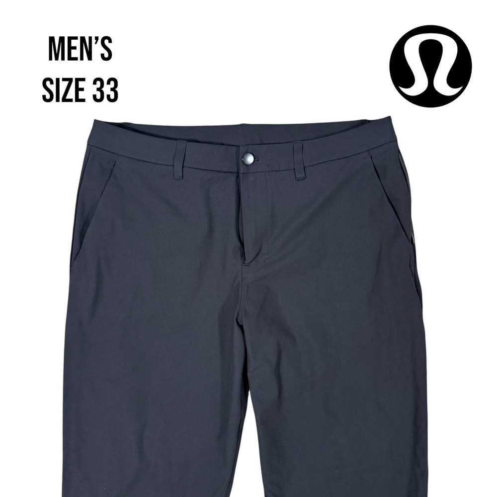 Lululemon‎ ABC Pant Slim Warpstreme Black Men's Size 33 Dress Casual Work Travel